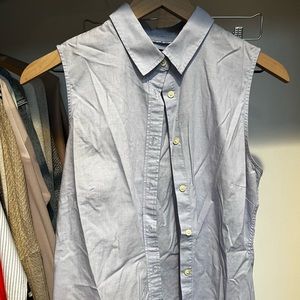 Banana Republic blue sleeveless button down Size 10